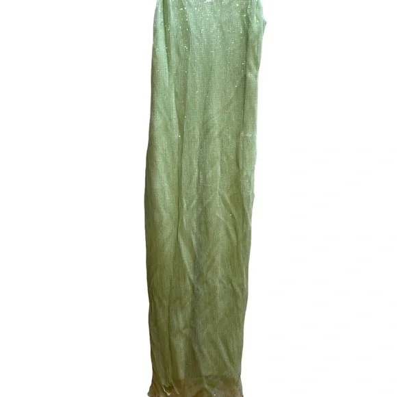 Rosetta GettyGreen Sequin Slip Gown size small